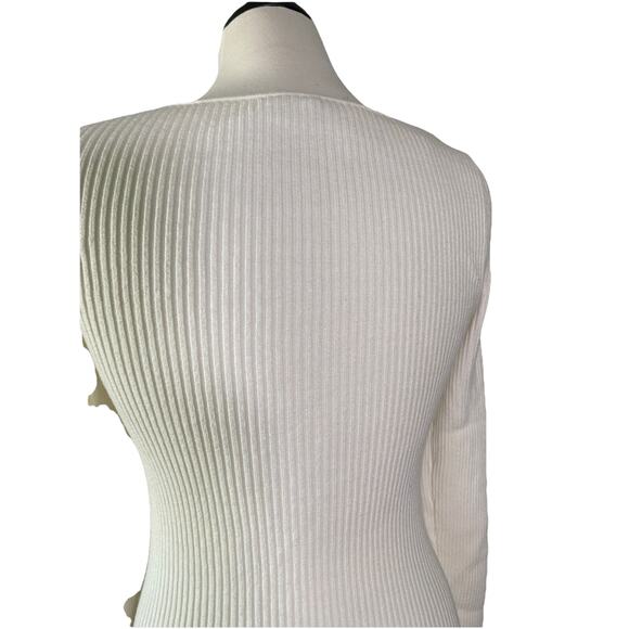 Abercrombie Ribbed Sweater Dress Mini Beige Size Medium NWT - Picture 6 of 6